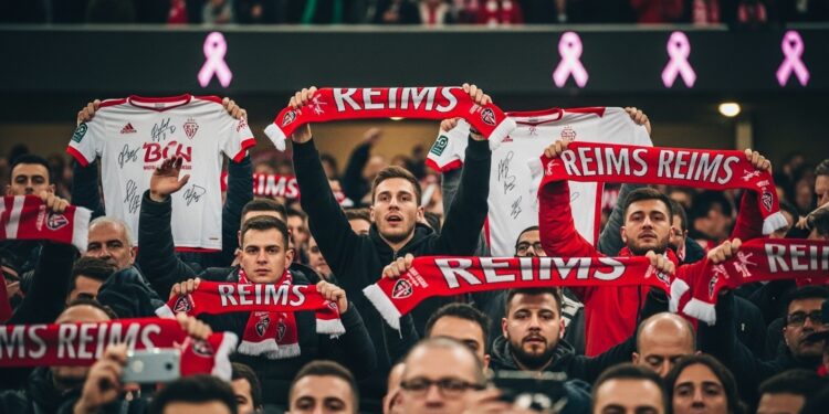 Les supporters ultras du Stade de Reims sunissent pour la recherche contre le cancer avec une vente aux enchères exceptionnelle de maillots collectors Une initiative touchante qui dépasse le foot   Viral Mag
