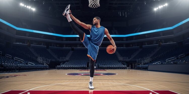 Découvrez limage virale de Victor Wembanyama touchant le panier avec son pied à léchauffement Retour de blessure explosif avec 30 points mais défaite des Spurs Analyse de sa souplesse exceptionnelle   Viral Mag