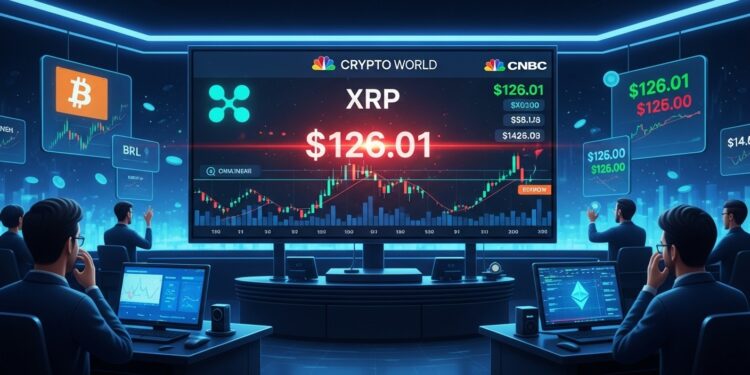 Découvrez comment un glitch sur CNBC a affiché XRP à 126 $ un bug technique qui ravive les théories sur la vraie valeur de la cryptomonnaie malgré sa réalité autour de 190 $ Analyse complète   Viral Mag
