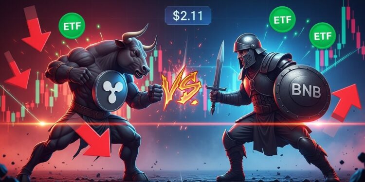 XRP Face un Test Décisif Alors que BNB Prend la 4e Place - Viral Mag XRP chute de 3 et perd sa place au profit de BNB malgré des entrées ETF solides Analyse technique et perspectives pour les bulls en 2026 Viral Mag