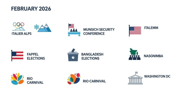 Découvrez lagenda mondial du 11 au 19 février 2026  JO dhiver à Milan Munich Security Conference élections au Bangladesh carnaval de Rio et décisions majeures de Trump Événements clés à ne pas manquer   Viral Mag