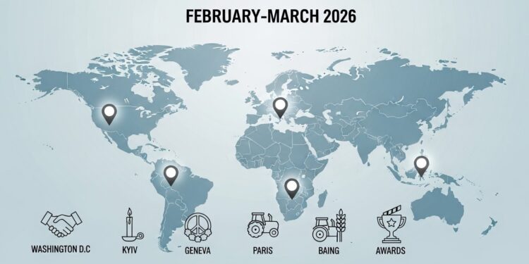 Du discours de Trump au Congrès aux pourparlers USA Iran en passant par les 4 ans de guerre en Ukraine et les grandes cérémonies découvrez lagenda mondial ultra chargé de fin février à début mars 2026   Viral Mag