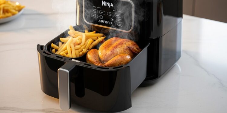 Découvrez pourquoi lAirfryer Ninja PRO AF140EU à 9999€ est plébiscité  compact 4 modes cuisson saine sans huile Un achat malin pour petits espaces et repas rapides en 2026    Viral Mag
