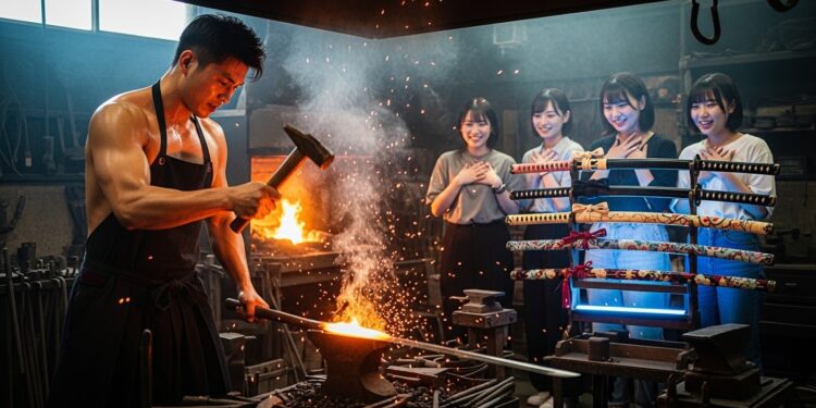 Découvrez comment jeux vidéo et animés ravivent la passion des katana au Japon Forgerons en péril engouement féminin  un artisanat millénaire renaît grâce à Touken Ranbu et Demon Slayer   Viral Mag