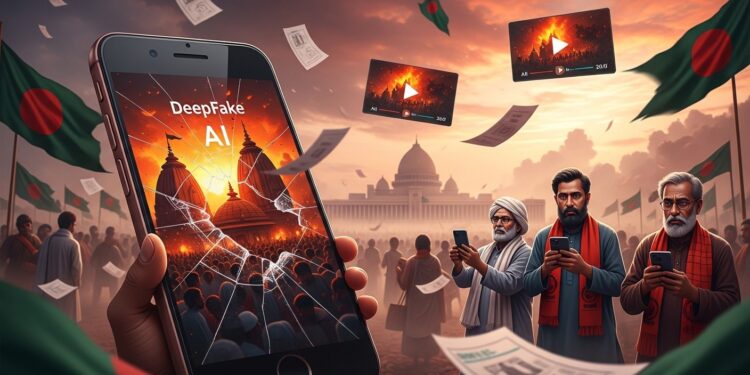 À trois jours des législatives bangladaises une vague massive de désinformation souvent générée par IA et en provenance majoritaire dInde cible les minorités et influence les électeurs Enjeux et réalités   Viral Mag