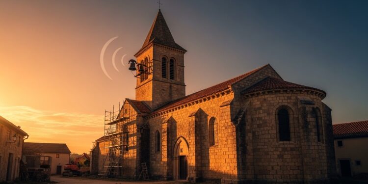 Cloches Silencieuses : Fin d’une Église Millénaire à Quelaines - Viral Mag À Quelaines Saint Gault les cloches de léglise Saint Gault ont sonné une ultime fois avant la démolition dun édifice millénaire Un symbole patrimonial disparaît remplacé par un lieu de mémoire Que reste t il de notre héritage Viral Mag