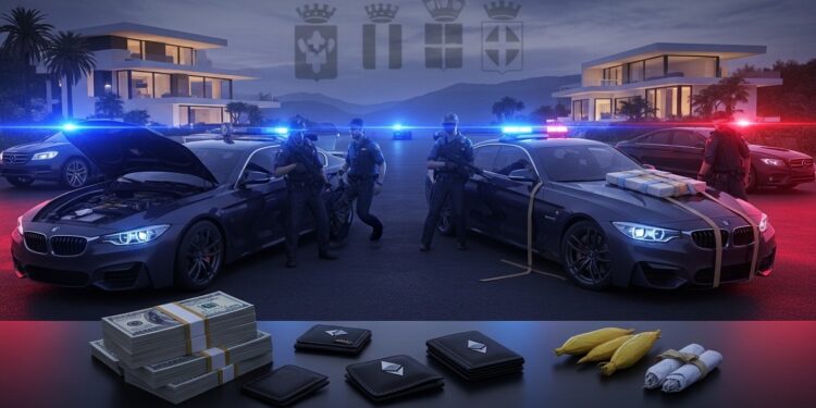 Opération policière coordonnée en France Italie et Suisse  7 interpellations saisies de luxe et millions blanchis pour la mafia italienne Détails dun trafic sophistiqué de cocaïne   Viral Mag