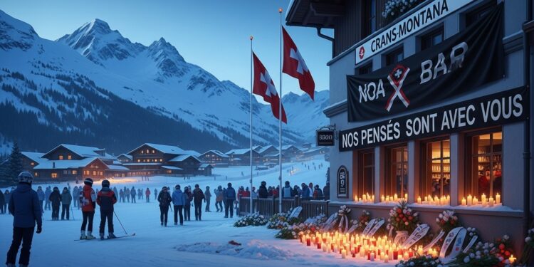 Un mois après lincendie meurtrier du bar Le Constellation à Crans Montana qui a fait 41 morts et 115 blessés la station valaisanne oscille entre deuil hommages et retour à la compétition de ski Coupe du monde   Viral Mag