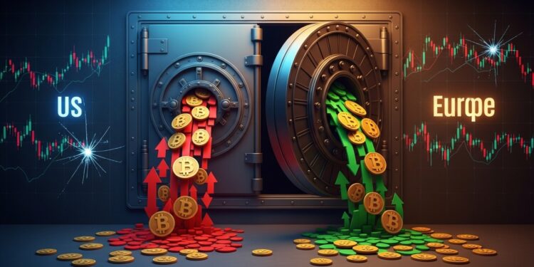 Crypto : 4 Milliards de Sorties, la Crise Persiste - Viral Mag Les fonds crypto enregistrent 4 milliards de dollars de sorties sur 5 semaines Bitcoin en tête des retraits divergence USAEurope analyse complète des flux et perspectives Viral Mag