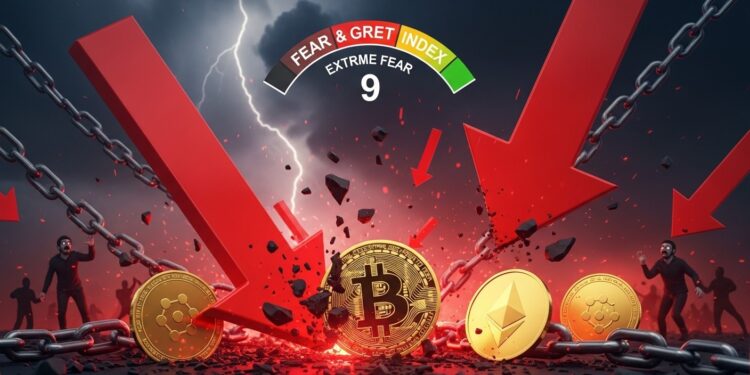 Le marché crypto perd 2 trillions depuis son sommet doctobre 2025 Bitcoin sous les 66 000 $ Fear  Greed à 9  signes de capitulation ou simple correction violente  Analyse complète   Viral Mag