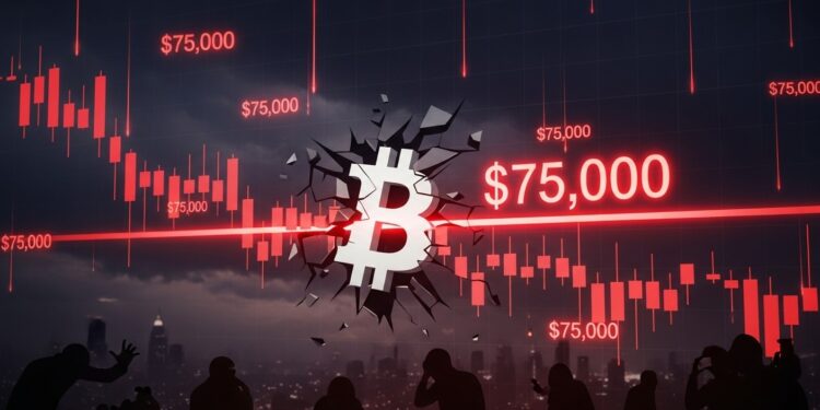 Le marché crypto plonge violemment ce 2 février 2026  Bitcoin passe sous les 75 000 $ XRP Chainlink et Monero chutent lourdement Liquidations massives et peur extrême dominent   Viral Mag