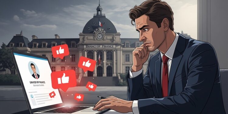 La Banque de France lance une enquête contre un directeur général pour des likes sur LinkedIn jugés contraires à la neutralité Affaire révélant tensions sur devoir de réserve et réseaux sociaux professionnels   Viral Mag