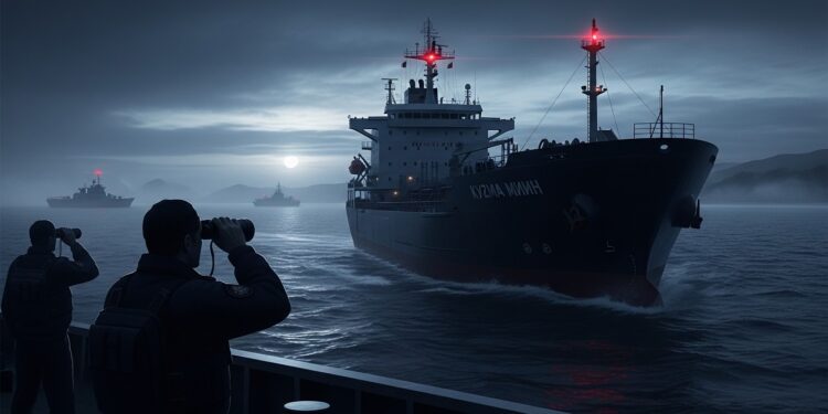 Espionnage Russe au Cœur de la Flotte Fantôme Européenne - Viral Mag Découvrez comment des agents de sécurité russes liés à une SMP sanctionnée espionnent depuis des pétroliers de la flotte fantôme près des côtes européennes révélations choc autour du Boracay arraisonné par la France Viral Mag