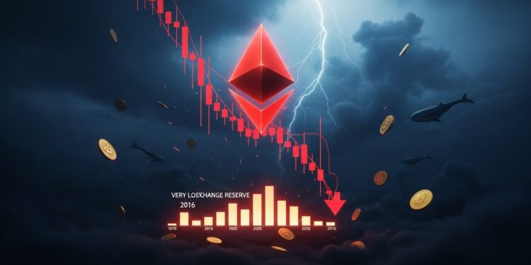 Ethereum chute de 46  depuis son sommet annuel signale un bearish crossover technique tandis que les réserves déchange atteignent des niveaux historiquement bas Décryptage complet des signaux contradictoires   Viral Mag