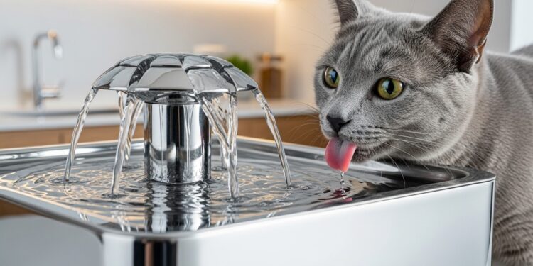 Découvrez pourquoi la fontaine à eau pour chat en acier inoxydable cartonne sur Amazon avec  34  hydratation optimale silence total et filtration 4 étapes pour votre félin   Viral Mag