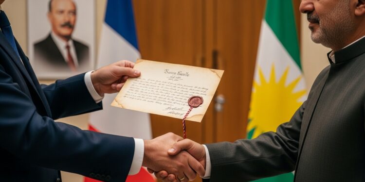 Découvrez comment Jean Noël Barrot a remis à Massoud Barzani une lettre de 1967 de Mustafa Barzani au général de Gaulle symbolisant lamitié franco kurde et le soutien continu aux droits kurdes en Irak et Syrie   Viral Mag