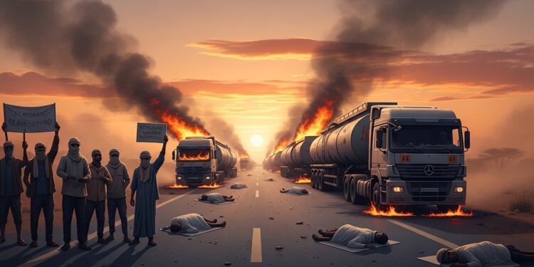 Grève des chauffeurs maliens suite à lattaque jihadiste dun convoi de carburant fin janvier  15 morts corps abandonnés Le syndicat paralyse laxe Bamako frontière sénégalaise pour exiger justice   Viral Mag