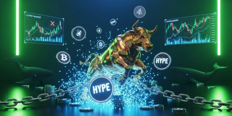 Hyperliquid HYPE explose de 40  en une semaine grâce à laccumulation des whales et un crossover haussier confirmé Peut il retrouver ses sommets doctobre à 50 $  Analyse complète   Viral Mag