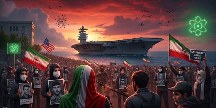 En Iran slogans anti régime résonnent à nouveau dans les universités tandis que les États Unis déploient une force militaire massive et fixent un ultimatum pour un accord nucléaire Tension maximale   Viral Mag