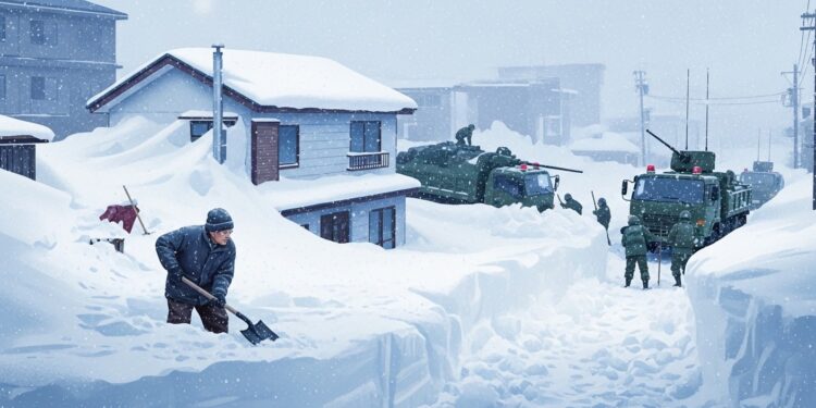 Le Japon subit des chutes de neige records causant 30 décès notamment à Aomori Larmée est déployée pour aider face à des accumulations jusquà 45 mètres Découvrez les drames et la réponse des autorités   Viral Mag
