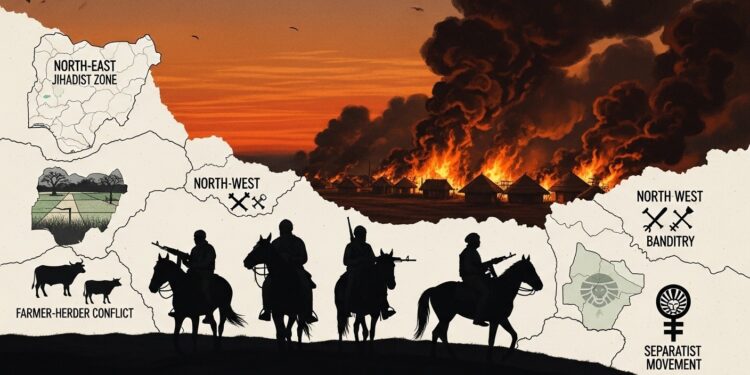 Le Nigeria fait face à une insécurité croissante  jihadistes bandits conflits agriculteurs éleveurs et séparatistes Découvrez les groupes responsables des violences qui terrorisent le pays   Viral Mag