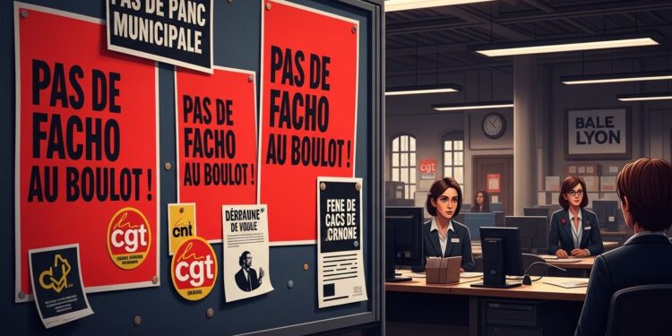 À Lyon des tracts  Pas de facho au boulot   sur panneaux syndicaux font polémique La mairie écologiste assume cette initiative CGT visant à contrer lextrême droite au travail   Viral Mag