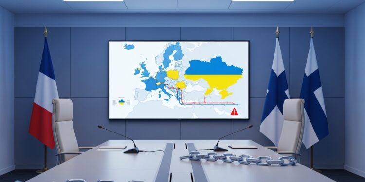 Macron Exhorte l’UE à Adopter le 20e Paquet de Sanctions Contre la Russie - Viral Mag Emmanuel Macron appelle lUnion européenne à intensifier la pression sur la Russie avec un nouveau train de sanctions malgré le blocage hongrois À la veille de la cinquième année de guerre en Ukraine il défend aussi un prêt de 90 milliards deuros pour Kiev et aborde la sécurité arctique Viral Mag