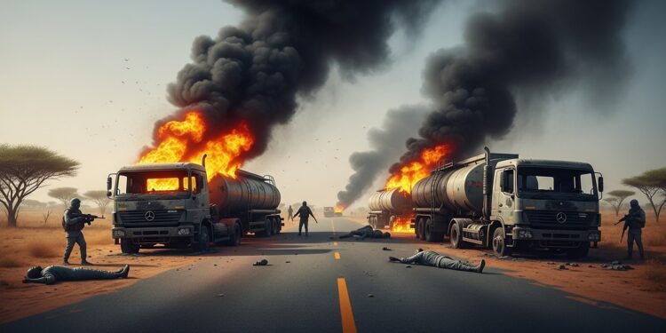 Tragédie au Mali  au moins 15 chauffeurs tués par des jihadistes dans une embuscade contre un convoi de carburant à louest Escalade du blocus JNIM asphyxiant léconomie   Viral Mag