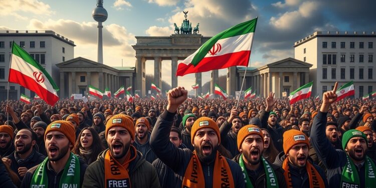 À Berlin des milliers dIraniens en exil ont réclamé la fin de la République islamique après la répression sanglante des manifestations Découvrez les revendications les symboles et les témoignages poignants   Viral Mag
