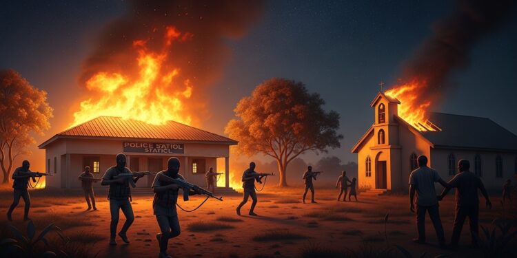 Violences au Nigeria  un poste de police et une église attaqués à Agwara cinq personnes enlevées dans une zone déjà marquée par lenlèvement massif de 300 écoliers fin 2025 Insécurité croissante au centre du pays   Viral Mag