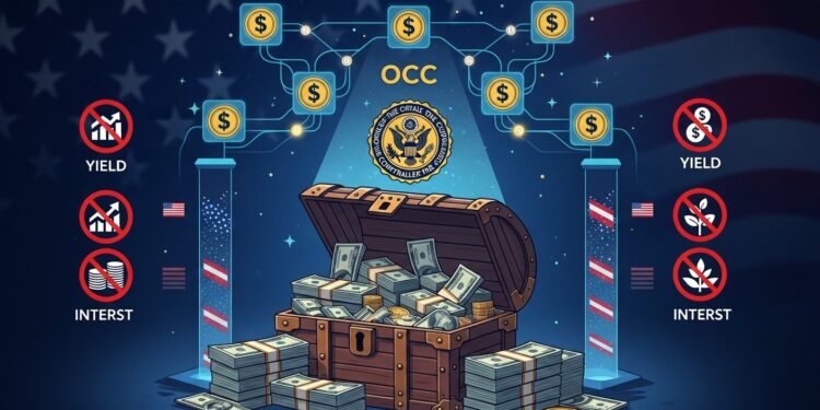 OCC Dévoile Règles Strictes pour Stablecoins US - Viral Mag LOCC publie projet GENIUS Act réserves 100 interdiction rendements supervision renforcée pour stablecoins de paiement Un cadre fédéral majeur pour la crypto aux USA Viral Mag