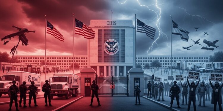Paralysie du DHS : Le Shutdown qui Divise sur l’ICE - Viral Mag Le Département de la Sécurité intérieure américain en shutdown partiel depuis février 2026 suite au conflit sur les réformes dICE Impacts sur aéroports FEMA et fonctionnaires Viral Mag