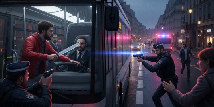 Un homme armé menace un chauffeur de bus aux Gobelins à Paris police intervient et tire Lagresseur décède des suites de ses blessures Détails et conséquences de ce drame urbain   Viral Mag