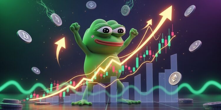 Découvrez pourquoi Pepe Coin forme un double bottom rare sur graphique journalier signalant un potentiel rallye de 150  vers 000001080 $ alors que lintérêt ouvert et le volume montent   Viral Mag