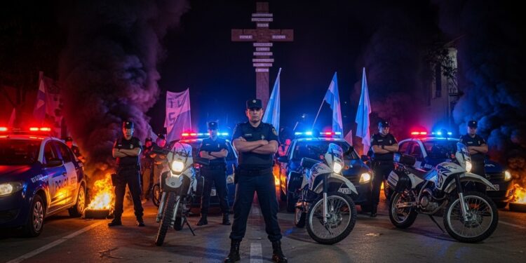 À Rosario troisième ville dArgentine des policiers protestent avec sirènes et pneus brûlés pour des salaires dignes et un vrai soutien psychologique après des suicides alarmants Une crise qui révèle les failles de la sécurité   Viral Mag