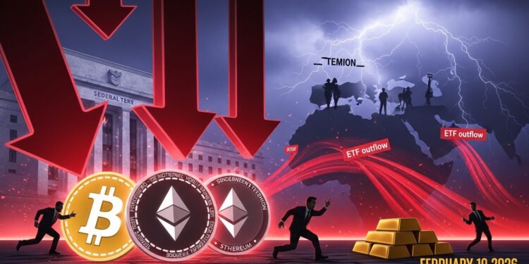 Le marché crypto en baisse le 19 février 2026  Fed hawkish tensions US Iran et sorties ETF massives expliquent la chute de Bitcoin et altcoins Analyse complète des raisons et perspectives   Viral Mag