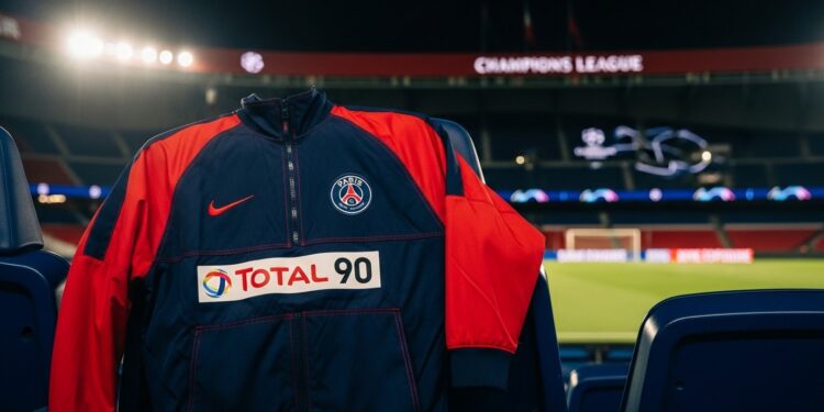 Découvrez la veste Anthem Third Total 90 du PSG en promo flash à 7250 €  48 juste avant le barrage retour de Ligue des champions contre Monaco Style vintage iconique et opportunité à saisir    Viral Mag
