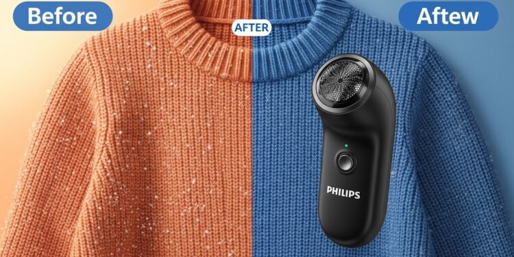 Découvrez comment un petit rasoir anti bouloche Philips à seulement 1299€ transforme vos vêtements usés en pièces comme neuves Astuces test et conseils pour prolonger la durée de vie de votre garde robe sans effort   Viral Mag