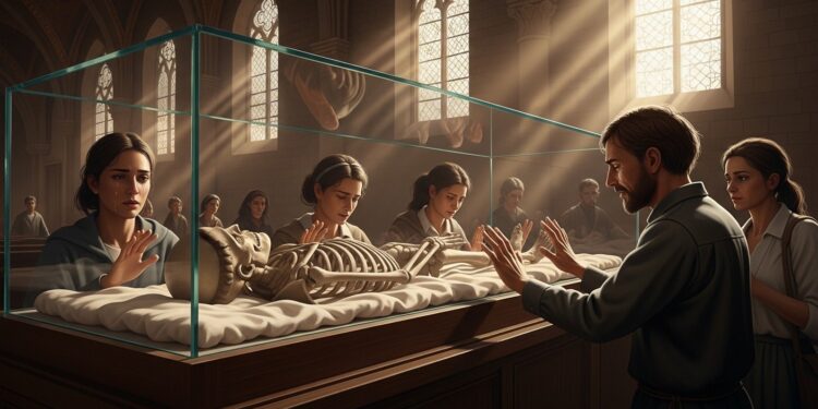 Reliques de Saint François Exposées à Assise : Émotion Historique - Viral Mag À Assise les ossements de Saint François sont visibles pour la première fois depuis 1978 Des milliers de pèlerins touchent le caisson bouleversés par cette proximité unique avec le saint de lhumilité Un événement rare à vivre jusquau 22 mars 2026 Viral Mag