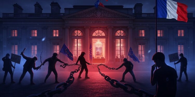 Réunion Élysée : Dissolution Groupes Identitaires Après Drame - Viral Mag Emmanuel Macron réunit lexécutif pour contrer violences extrêmes Dissolution envisagée de deux associations identitaires suite au meurtre de Quentin par ultragauche Analyse des tensions politiques actuelles Viral Mag