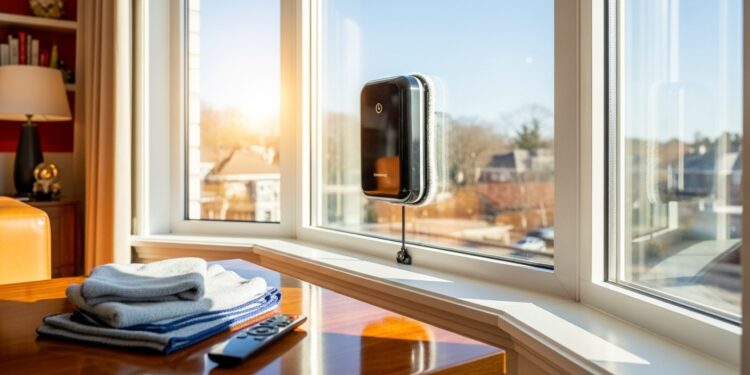 Découvrez ce robot laveur de vitres à aspiration puissante 5600Pa vendu moins de 100€ sur Amazon Adieu corvées bonjour vitres impeccables sans effort ni risque  Test avis et astuces pour un intérieur lumineux   Viral Mag