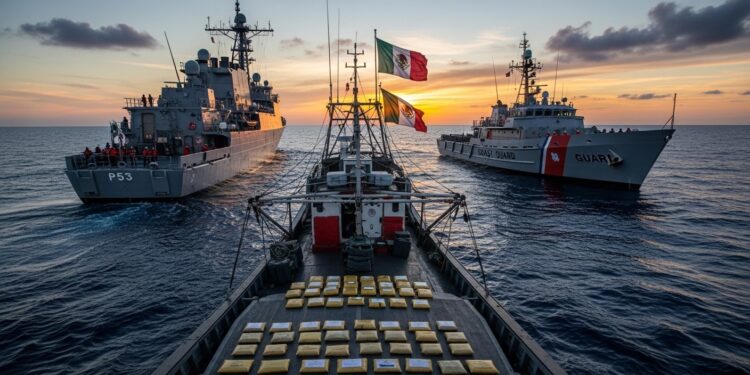La Marine mexicaine et les garde côtes américains ont saisi plusieurs tonnes de cocaïne dans le Pacifique lors dune opération coordonnée Détails contexte diplomatique et tensions bilatérales actuelles   Viral Mag