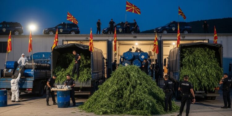 La police macédonienne saisit plus de 40 tonnes de cannabis thérapeutique détourné record absolu lié à un trafic avec la Serbie Opération en cours   Viral Mag