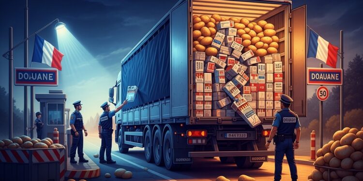 À Cherbourg les douanes interceptent 8 tonnes de tabac illégal caché dans un camion de pommes de terre Condamnation sévère pour le chauffeur  prison avec sursis lourde amende et interdiction du territoire Détails choc   Viral Mag