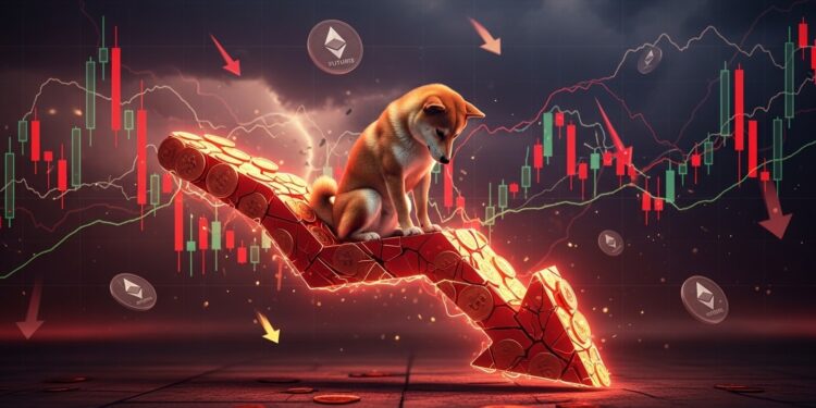 Le prix du Shiba Inu SHIB seffondre avec un marché baissier marqué Funding rate négatif et open interest en chute libre annoncent ils une nouvelle vague de pertes pour les holders  Analyse complète   Viral Mag