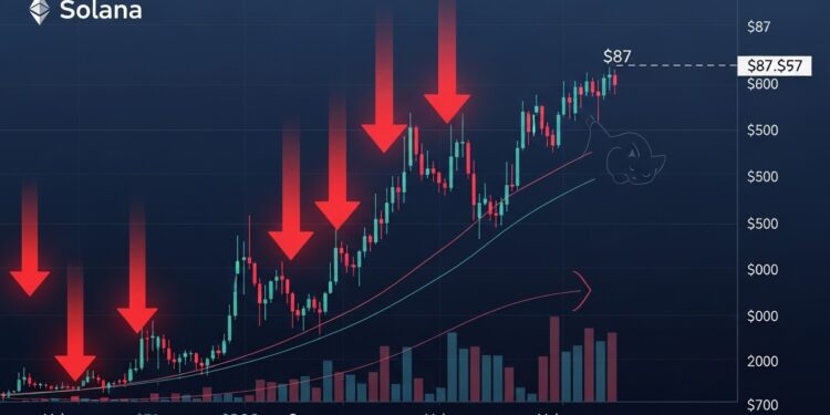 Solana rebondit depuis les 70 $ mais le faible volume et la résistance à 87 $ signalent un possible dead cat bounce Analyse complète des risques et scénarios à venir   Viral Mag