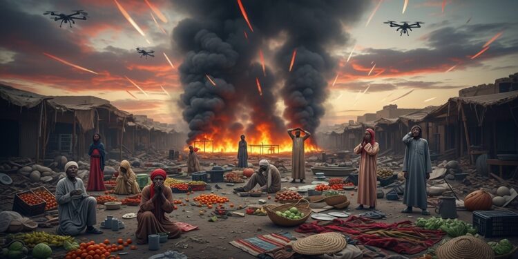 Au moins 28 civils tués dans une attaque de drone sur un marché animé du Kordofan Nord Le conflit soudanais sintensifie avec des frappes aériennes dévastatrices sur les populations   Viral Mag