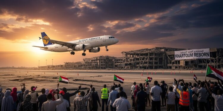 Découvrez le vol historique de Sudan Airways atterrissant à Khartoum après trois ans de guerre marquant la reprise de laéroport et le retour à la normale dans la capitale soudanaise dévastée   Viral Mag