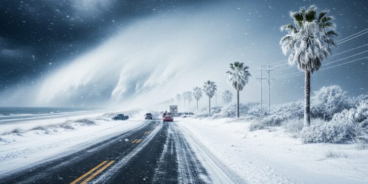 Tempête de Neige Historique : Le Sud des États-Unis Paralysé - Viral Mag Une puissante tempête de neige et vague de froid extrême frappent le sud des États Unis causant chaos routier vols annulés et coupures délectricité Découvrez les impacts dévastateurs sur les Carolines Géorgie et au delà Viral Mag