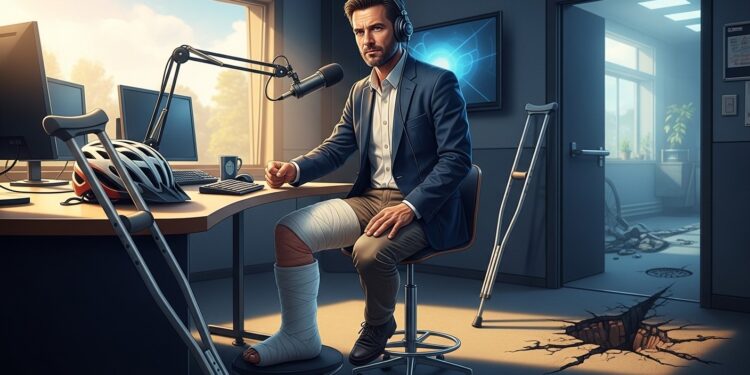 Thomas Sotto victime dun grave accident de vélo raconte sa chute sa fracture et sa convalescence Découvrez la date envisagée pour son retour à la matinale de RTL et son message fort sur la sécurité   Viral Mag